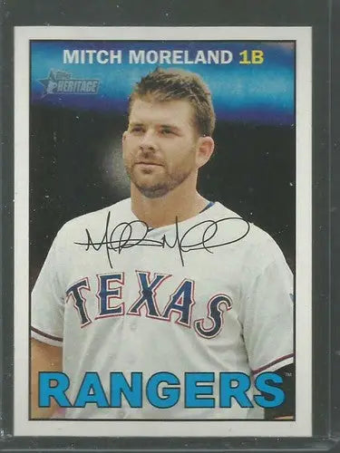 2016 Topps Heritage #93 Mitch Moreland NM-MT Rangers - Baseball Card Single