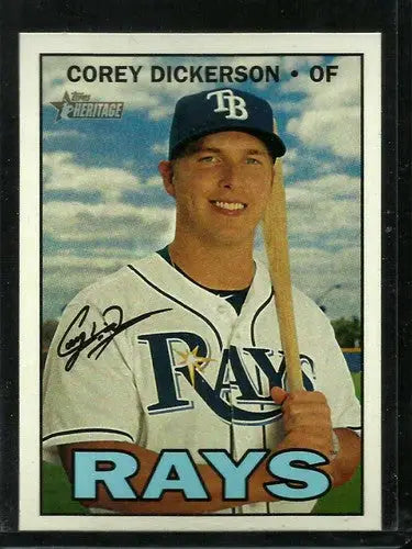 Original gloss Corey Dickerson baseball card from 2016 Topps Heritage High Number series
