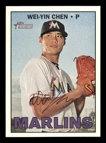 2016 Topps Heritage High Number #538 Wei-Yin Chen NM-MT Marlins ID:15513 - Baseball Card Single