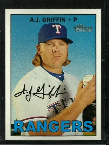2016 Topps Heritage High Number #565 A.J. Griffin NM-MT Rangers - Baseball Card Single