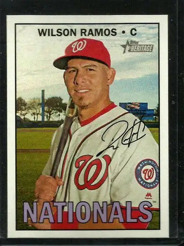 2016 Topps Heritage High Number #567 Wilson Ramos NM-MT Nationals - Baseball Card Single