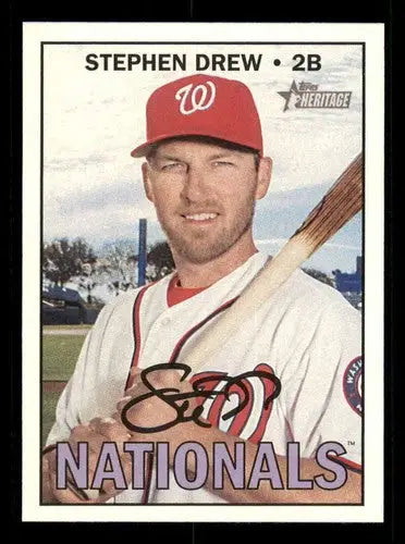 2016 Topps Heritage High Number Stephen Drew Nationals baseball card NM-MT