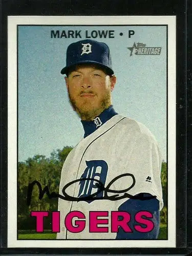 2016 Topps Heritage High Number #626 Mark Lowe NM-MT Tigers - Baseball Card Single