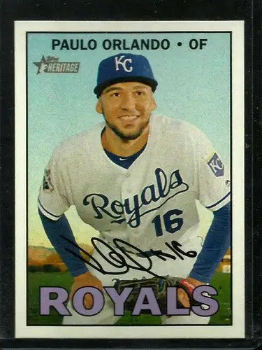 2016 Topps Heritage High Number #662 Paulo Orlando NM-MT Royals - Baseball Card Single