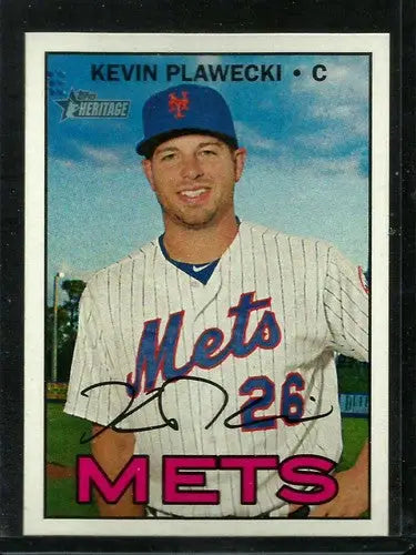 2016 Topps Heritage High Number #671 Kevin Plawecki NM-MT Mets - Baseball Card Single