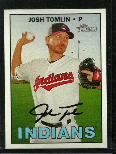 2016 Topps Heritage High Number #679 Josh Tomlin NM-MT Indians - Baseball Card Single