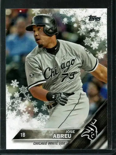 Original gloss image of 2016 Topps Holiday HMW11 Jose Abreu White Sox baseball card