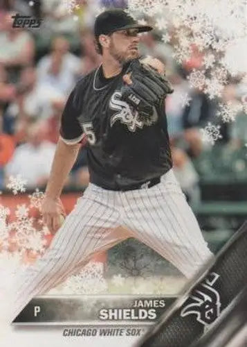 Original gloss HMW121 James Shields baseball card from 2016 Topps Holiday collection