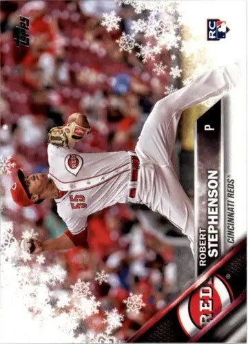 Original gloss 2016 Topps Holiday Robert Stephenson rookie baseball card image