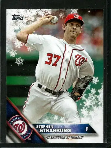 2016 Topps Holiday #HMW134 Stephen Strasburg NM-MT Nationals - Baseball Card Single