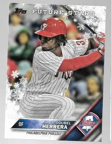 2016 Topps Holiday HMW145 Odubel Herrera baseball card Phillies Future Star NM-MT