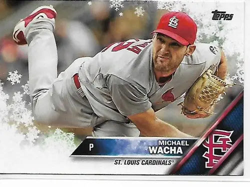 Original gloss 2016 Topps Holiday HMW147 Michael Wacha baseball card NM-MT Cardinals