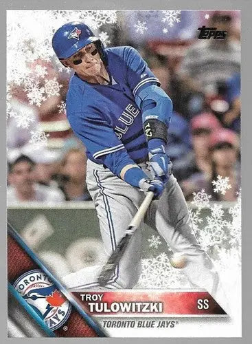 Original gloss 2016 Topps Holiday HMW175 Troy Tulowitzki Blue Jays baseball card