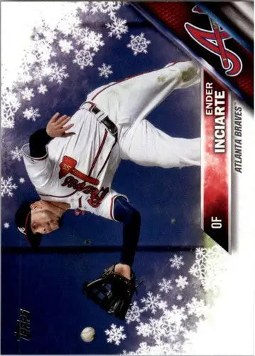 2016 Topps Holiday Ender Inciarte baseball card with original gloss Braves NM-MT