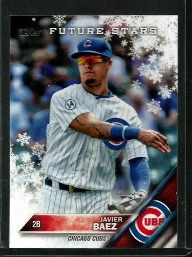 Original gloss 2016 Topps Holiday HMW184 Javier Baez Cubs Future Star baseball card