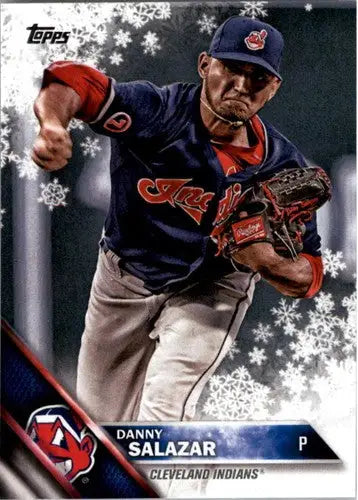 Original gloss HMW190 Danny Salazar baseball card from 2016 Topps Holiday series