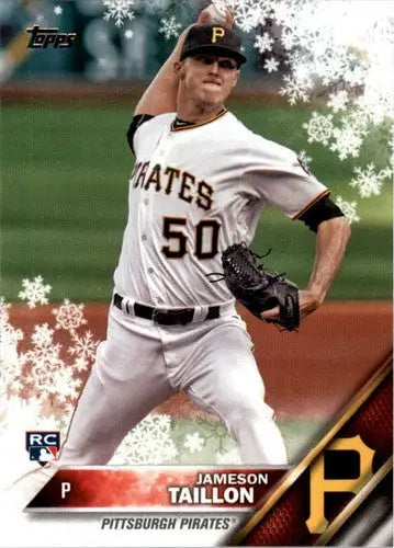 Original gloss Jameson Taillon baseball card from 2016 Topps Holiday Pirates sports cards