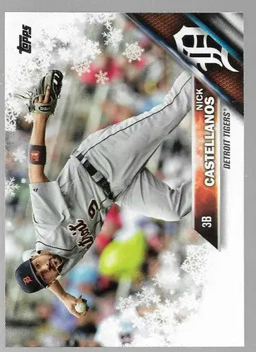 Original gloss 2016 Topps Holiday HMW200 Nick Castellanos baseball card Tigers