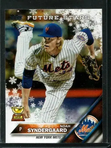Original gloss HMW25 Noah Syndergaard Topps Holiday Mets Future Star baseball card