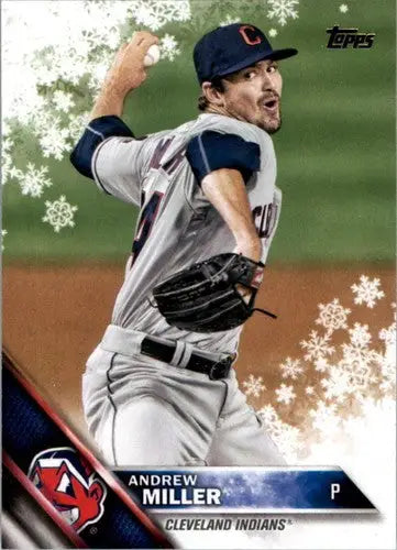 Original gloss 2016 Topps Holiday HMW35 Andrew Miller Cleveland Indians trading card
