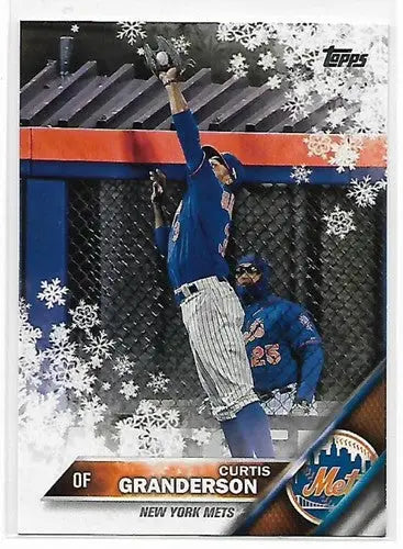 Original gloss 2016 Topps Holiday HMW44 Curtis Granderson Mets trading card