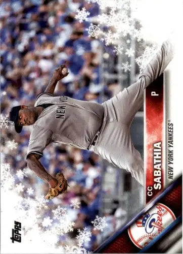 Original gloss 2016 Topps Holiday HMW5 CC Sabathia Yankees baseball card