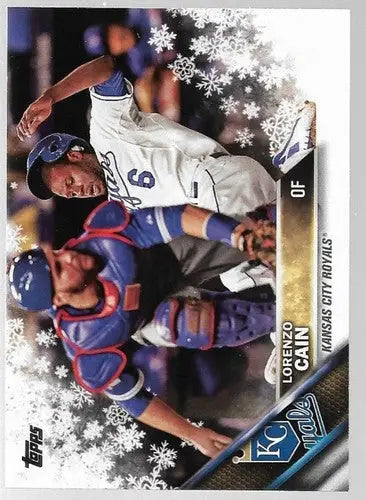 2016 Topps Holiday HMW55 Lorenzo Cain Kansas City Royals trading card image