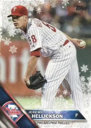 2016 Topps Holiday Metallic Snowflake Jeremy Hellickson baseball card, holiday metallic collectible