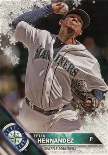 2016 Topps Holiday Metallic Snowflake #HMW163 Felix Hernandez NM-MT Mar ID:13767 - Baseball Card Single