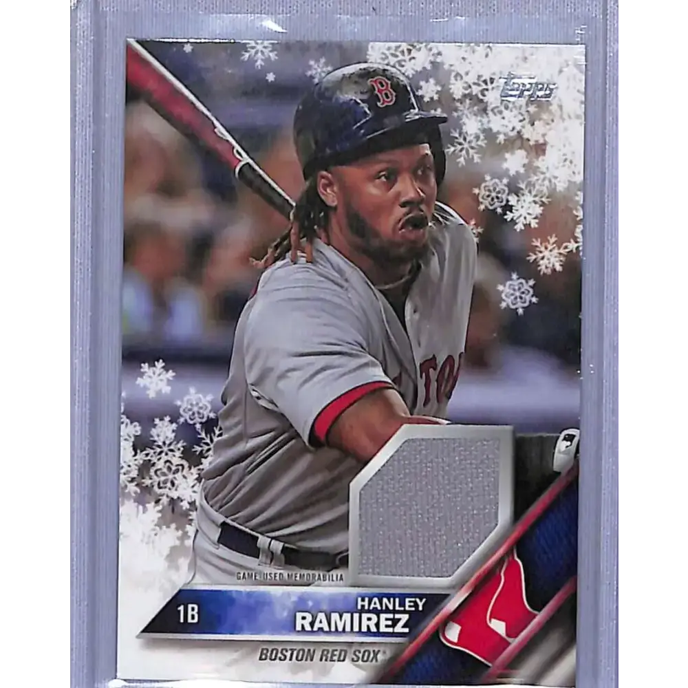 2016 Topps Holiday #R-HR Hanley Ramirez Relics NM-MT Baseball Card - Baseball Card Single