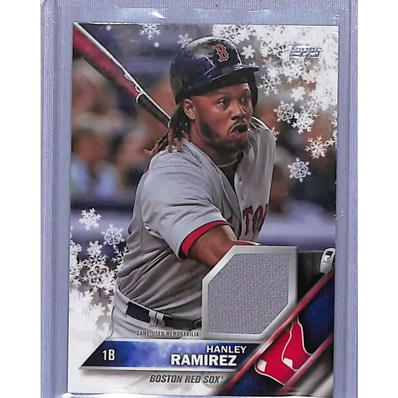 2016 Topps Holiday #R-HR Hanley Ramirez Relics NM-MT Baseball Card - Baseball Card Single