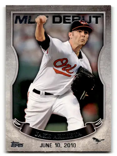 Jake Arrieta Silver baseball card from 2016 Topps MLB Debut series with original gloss
