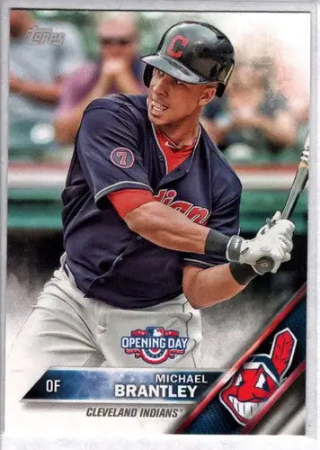 Original gloss baseball card featuring Michael Brantley of the Cleveland Indians