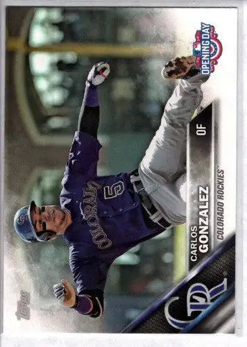 2016 Topps Opening Day #152 Carlos Gonzalez NM-MT Rockies ID:1467 - Baseball Card Single