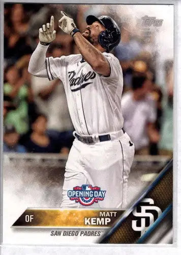 2016 Topps Opening Day Matt Kemp baseball card with original gloss Padres ID 1470