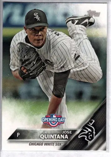Original gloss of Jose Quintana baseball card from 2016 Topps Opening Day series