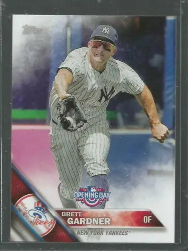 2016 Topps Opening Day #74 Brett Gardner NM-MT Yankees - Baseball Card Single