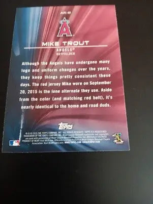 2016 Topps Opening Day - Alternate Reality Mike Trout #AR-8. CA Angels. NRMT+