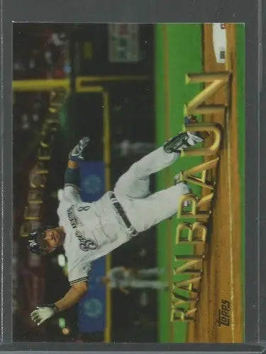 2016 Topps Perspectives Ryan Braun baseball card with original gloss Brewers ID 12117