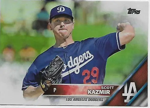 Original gloss Baseball card of Scott Kazmir from 2016 Topps Rainbow Foil series