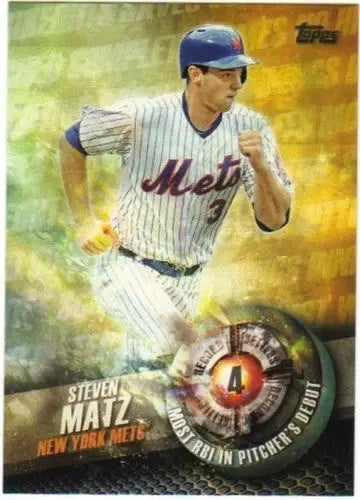 2016 Topps Record Setters #RS-6 Steven Matz NM-MT Mets ID:9837 - Baseball Card Single