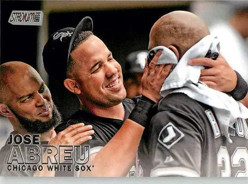 Jose Abreu baseball card with original gloss from 2016 Topps Stadium Club series