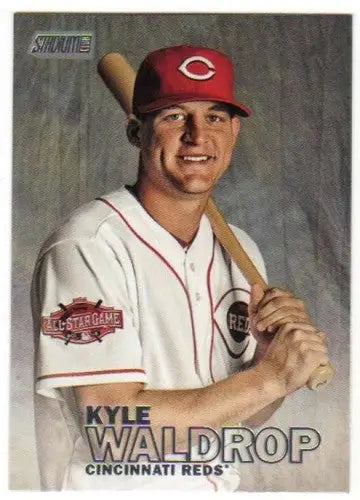 Original gloss 2016 Topps Stadium Club Kyle Waldrop baseball card Reds