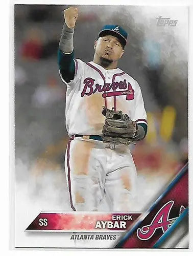 Erick Aybar baseball card from 2016 Topps Team Sets Atlanta Braves original gloss style