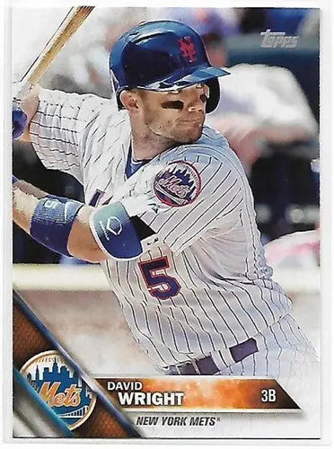 Original gloss David Wright baseball card from 2016 Topps Team Sets New York Mets
