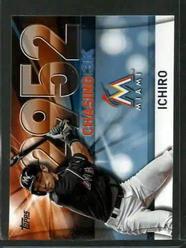 2016 Topps Update Chasing Ichiro Baseball Card Marlins NM-MT Update Chasing Series