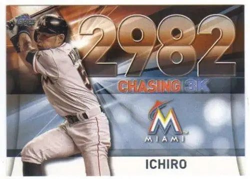 Ichiro baseball card from 2016 Topps Update Chasing series with original gloss