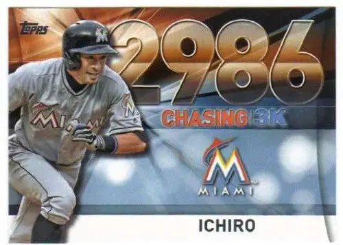 Original gloss Ichiro baseball card from 2016 Topps Update Chasing 3000 series