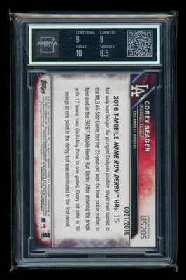 2016 Topps Update Corey Seager #US205 Gold 0021/2016 RC Baseball Arena Club 9