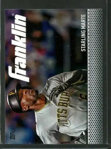 Original gloss of Starling Marte baseball card from 2016 Topps Update Team Franklin